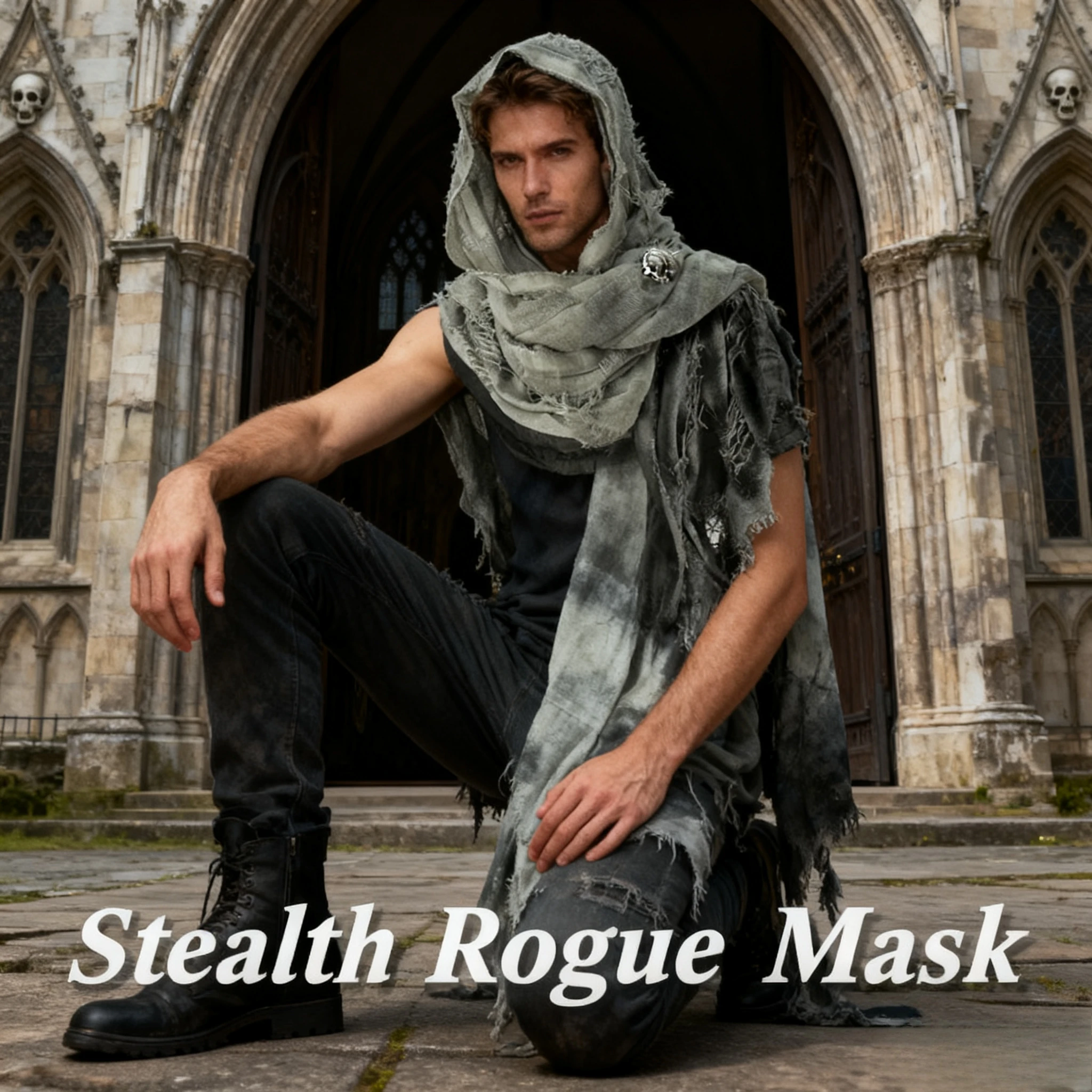 شال كيب بقلنسوة بتصميم كلاسيكي لفارس العصور الوسطى وعصر النهضة