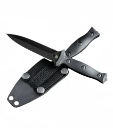 Tactical Fixed Knife Black Stainless Steel Blade ABS Handle with Kydex Sheath EDC Outdoor Knives Hunting Camping Pocket Tool