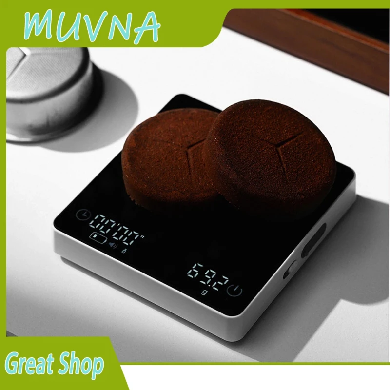 

Muvna Zero-G Mini Portable Smart Precise Electronic Espresso Coffee Scale Weighing Scale For Home Baristas Pour Coffee Tools
