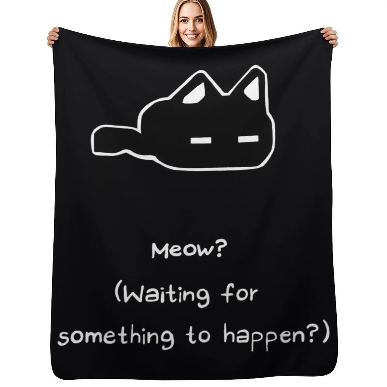 

Omori - Waiting for something to happen Throw Blanket Luxurious Soft Fuzzy Blanket for Sofa Bed