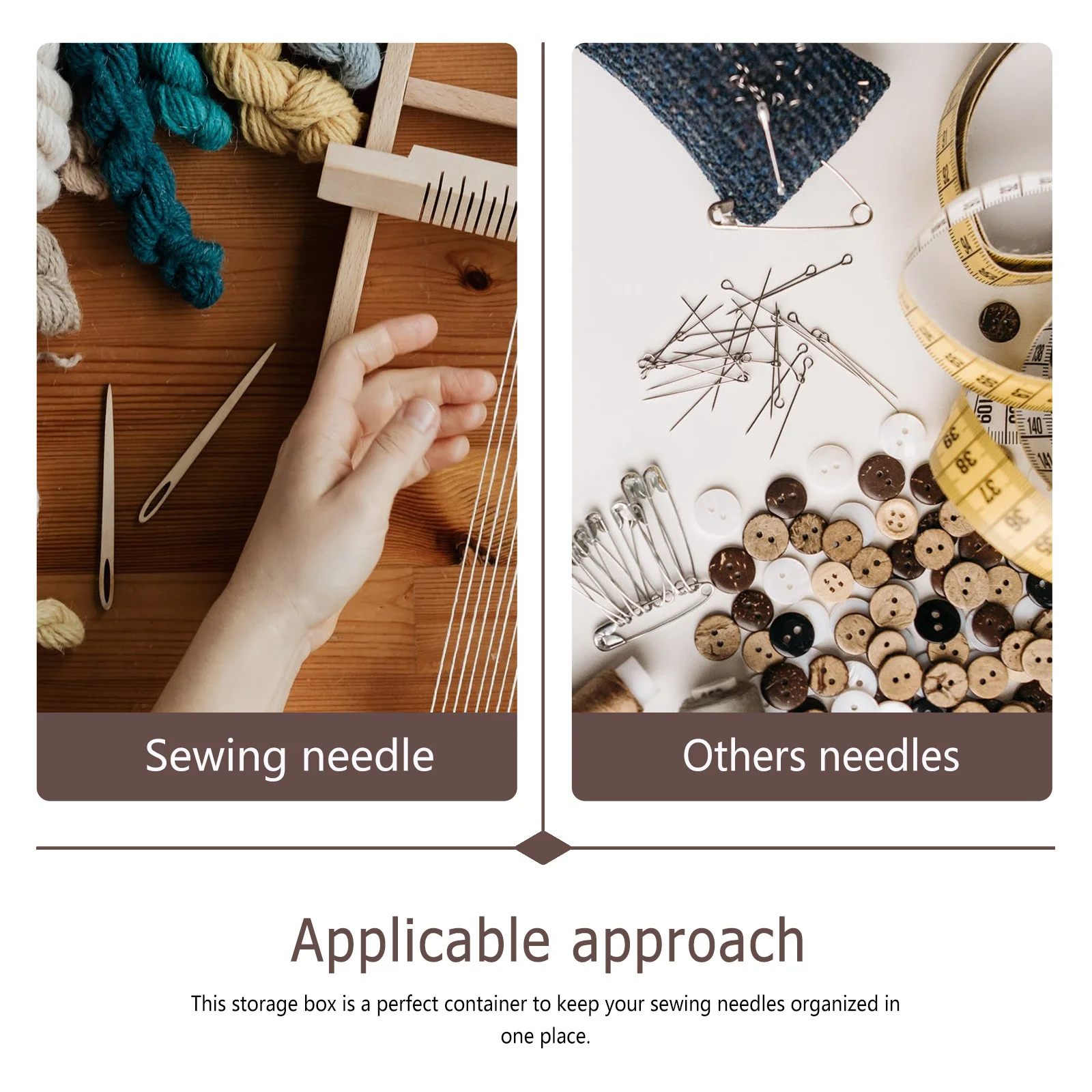 2 قطعة خشب الورد خيوط الإبر حامل الخياطة إبرة صندوق تخزين المحمولة الحياكة المنظم الحال بالنسبة للتطريز عبر غرزة #5