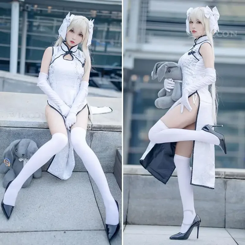 Yosuga No Sora Kasugano Sora Cosplay Kostuum Pruik Cheongsam Qipao Sexy Jurk Halloween Kostuum Voor Vrouwen Meisjes