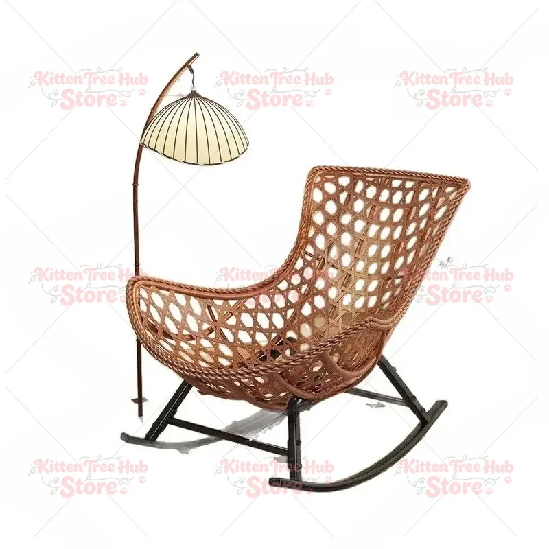 Rocking Recliner Household Balcony Leisure Recliner Anti-Rattan Woven Lobster Chair Single Living Room Adult