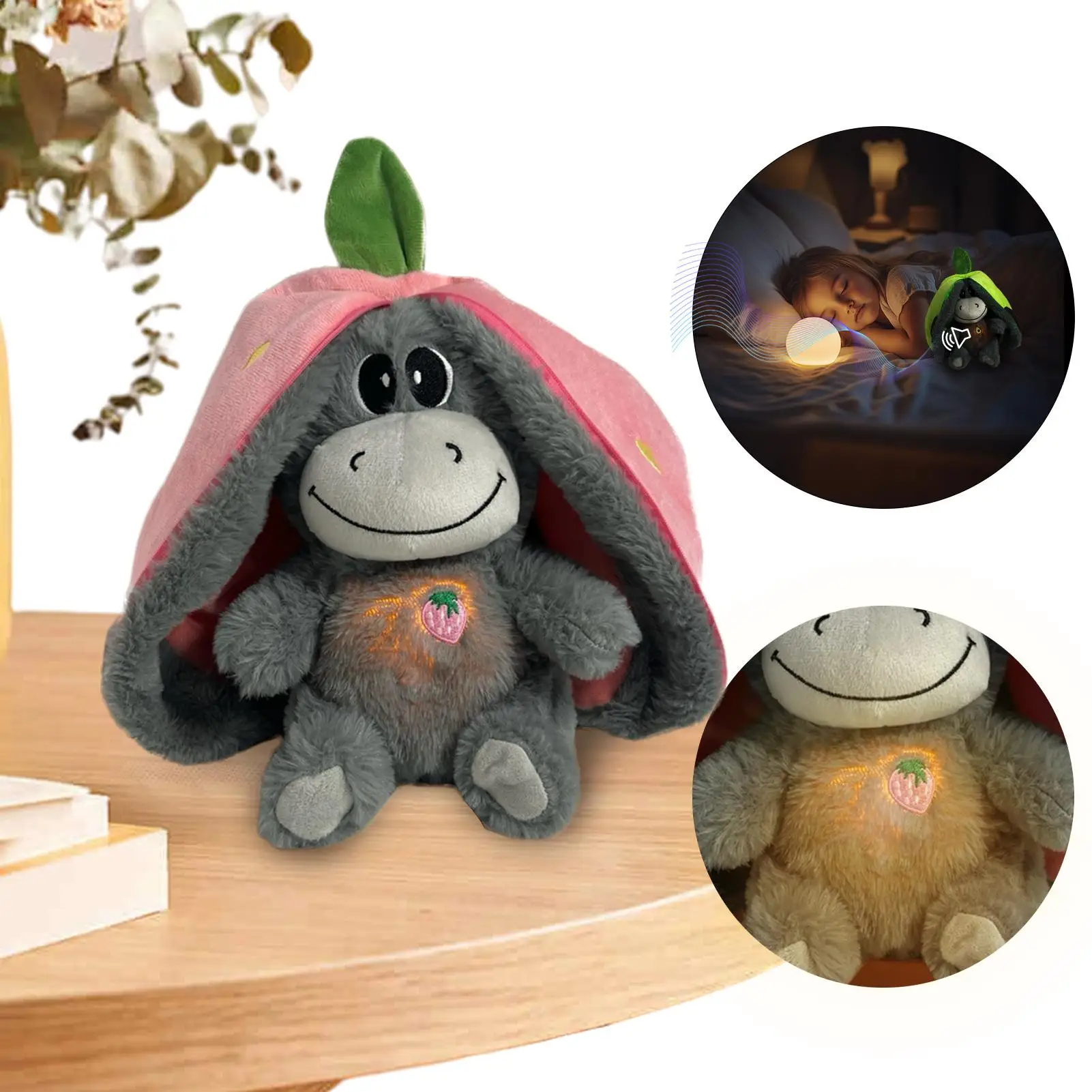 تنفس الحمير لعبة لطيف الحمير وسائد فخمة تهدئة تكبب الحيوان أفخم الكرتون الحيوان بلوشيز مع التنفس واقعية #5