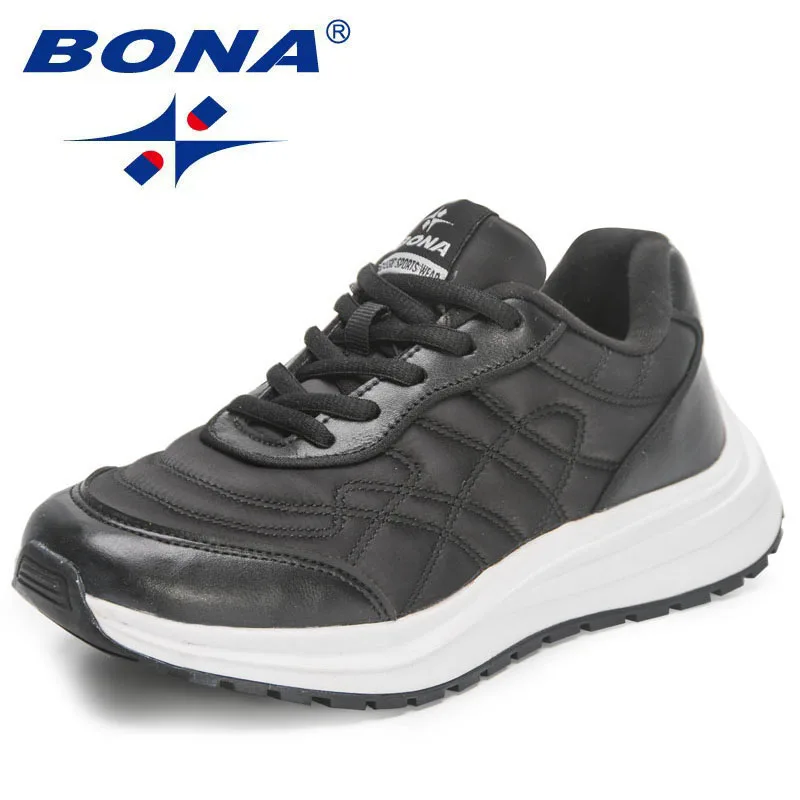 

BONA 2023 New Designers Casual Shoes Breathable Walking Shoes Women Lace Up Platform Sneakers Ladies Leisure Feminino