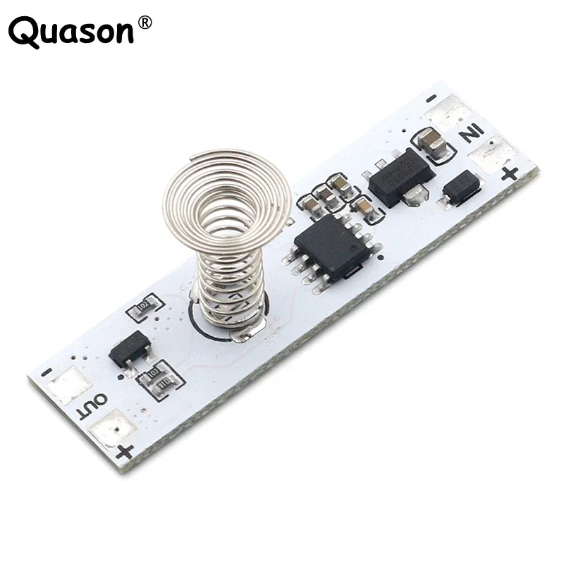 DC 12V Capacitive Touch Sensor Switch Coil Spring Switch LED Dimmer Control Switch 9-24V 30W 3A for Smart Home LED Light Strip