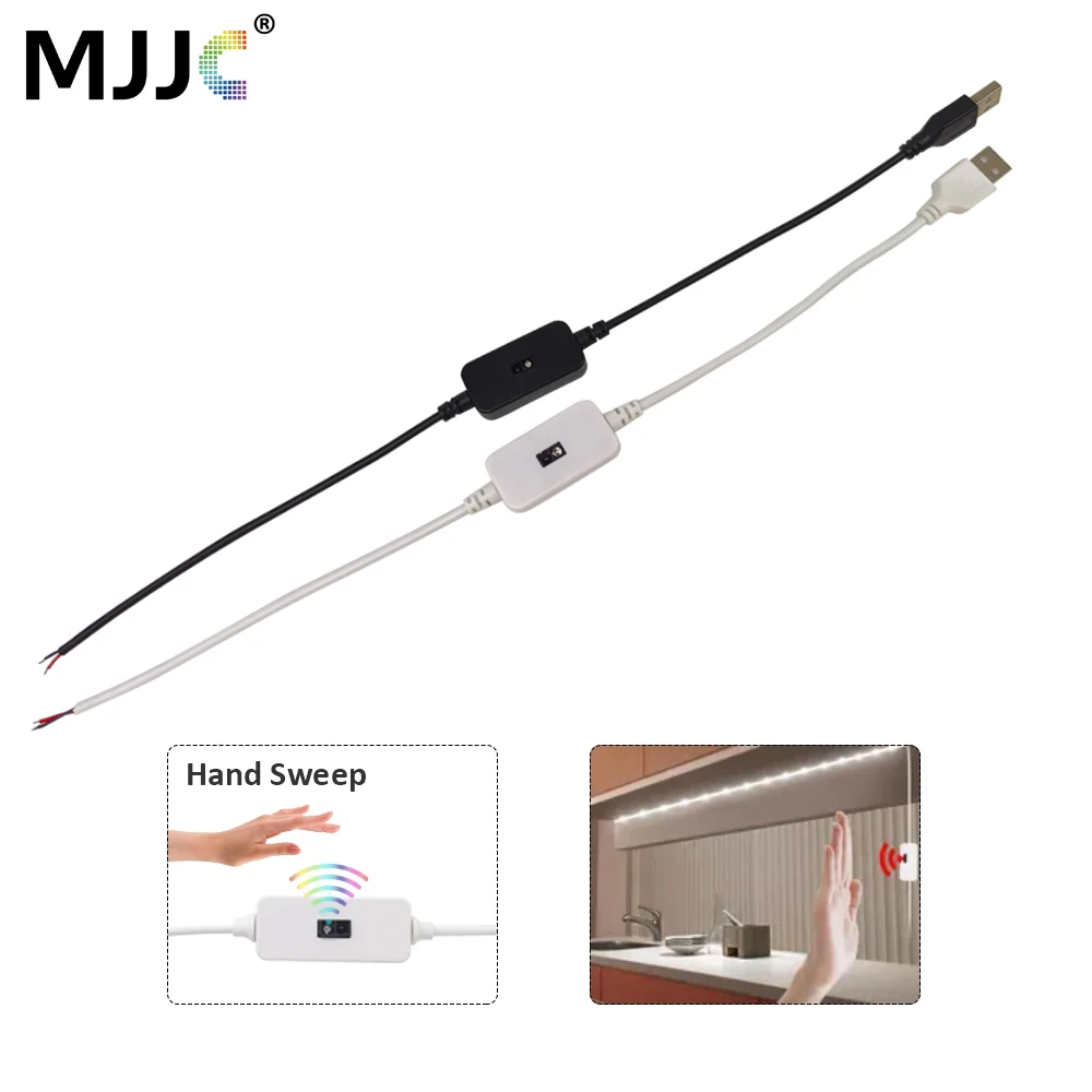 USB اليد الاجتياح يلوح تشغيل/إيقاف محس حركة التبديل باهتة 5 فولت 3A كاشف الأشعة تحت الحمراء لخزانة غرفة نوم ديكور المنزل شرائط ضوء الليل