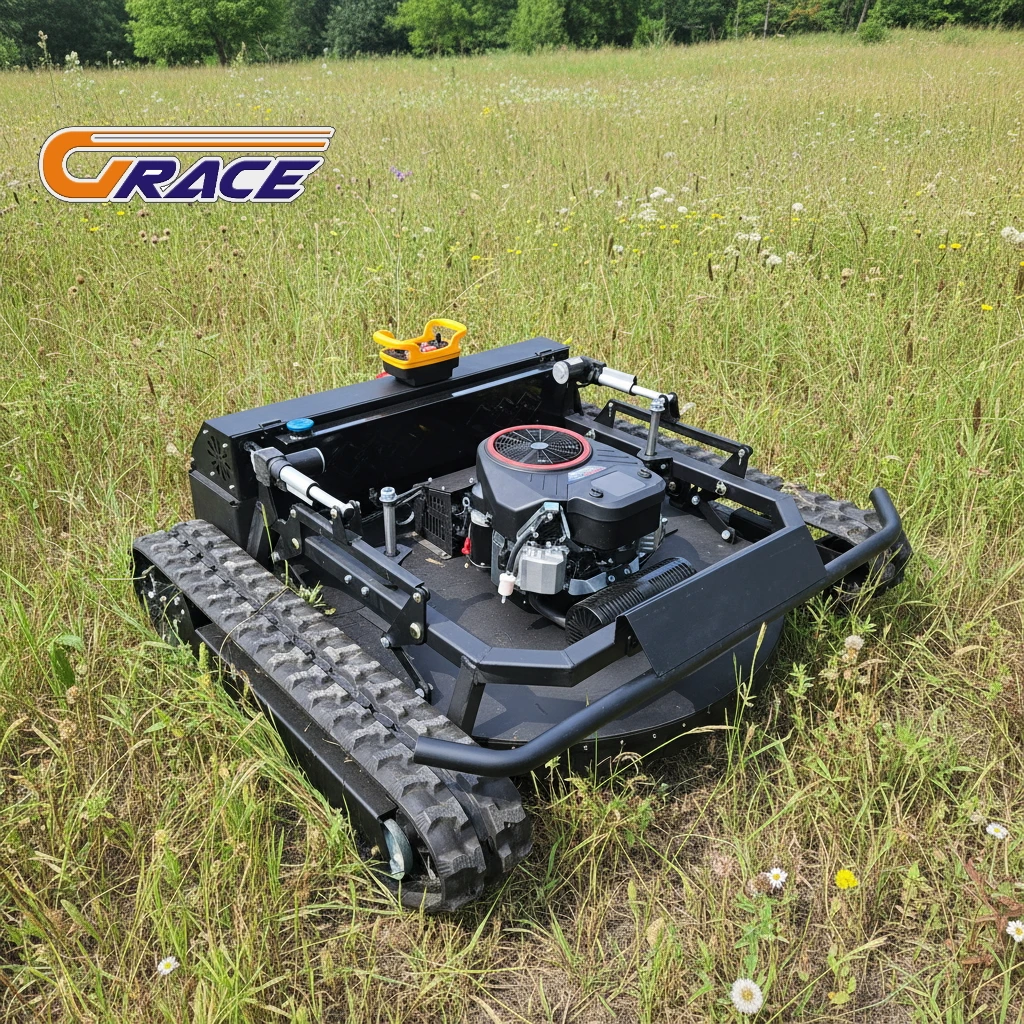 

Tracked Self-propelled Lawn Mower Electric Remote Control Weeding Grass Cutter
