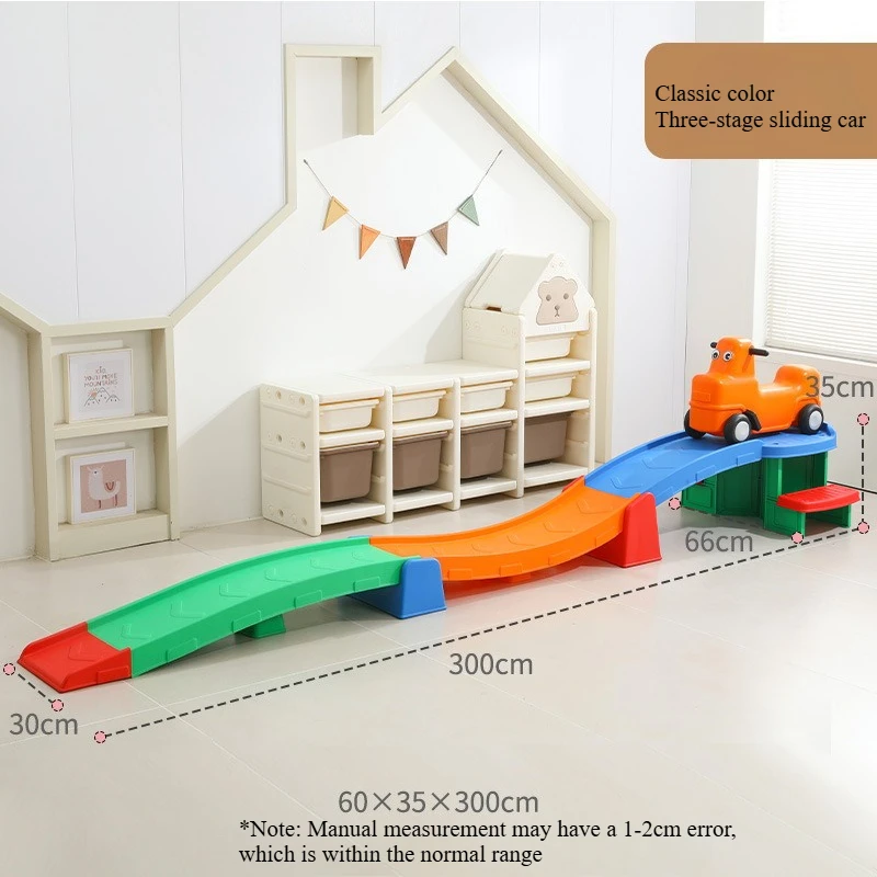 Plastic Toy Roller Coaster with Sliding Car - Fun Amusement Ride for Kids