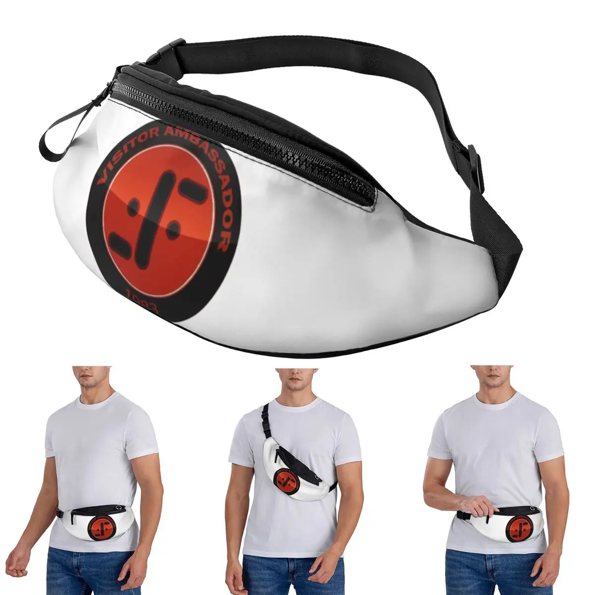Sac de taille à bandoulière V The Visitors Insignia Ambassador hommes femmes Fanny Pack voyage course argent pochette de téléphone