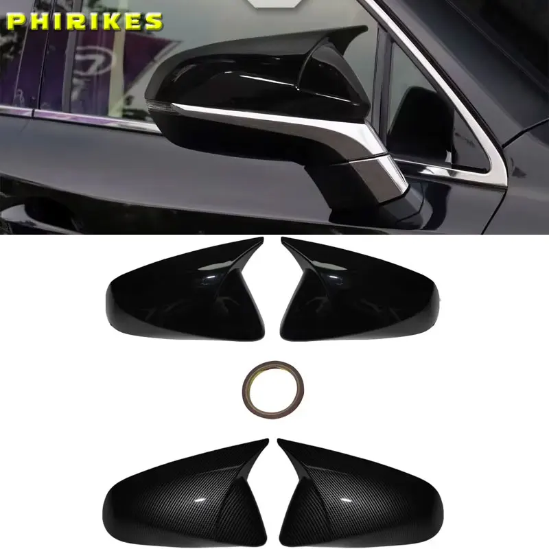 Cubierta de espejo retrovisor lateral para Lexus NX 200 200t 300 300h RX 200t 330 300 350 450 tapa negra pegatina embellecedora carcasa de espejo