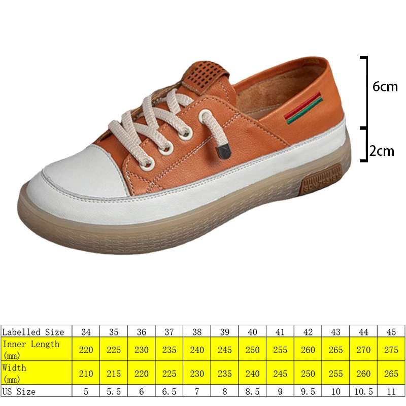 Koznoy Flat Women Shoes Genuine Leather 2cm Cow Ladies Summer Autumn Summer Comfy Women Fairy Leisure Lace Up Nurse Multicolor