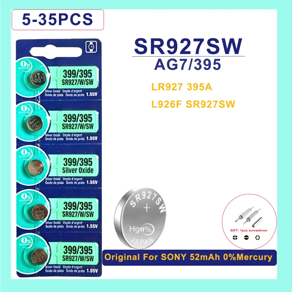 Original For Sony SR927SW AG7 395 LR927 395AL926F SR927SW Lithium Batteries Button Battery for Watch Toys Control Calculator Toy