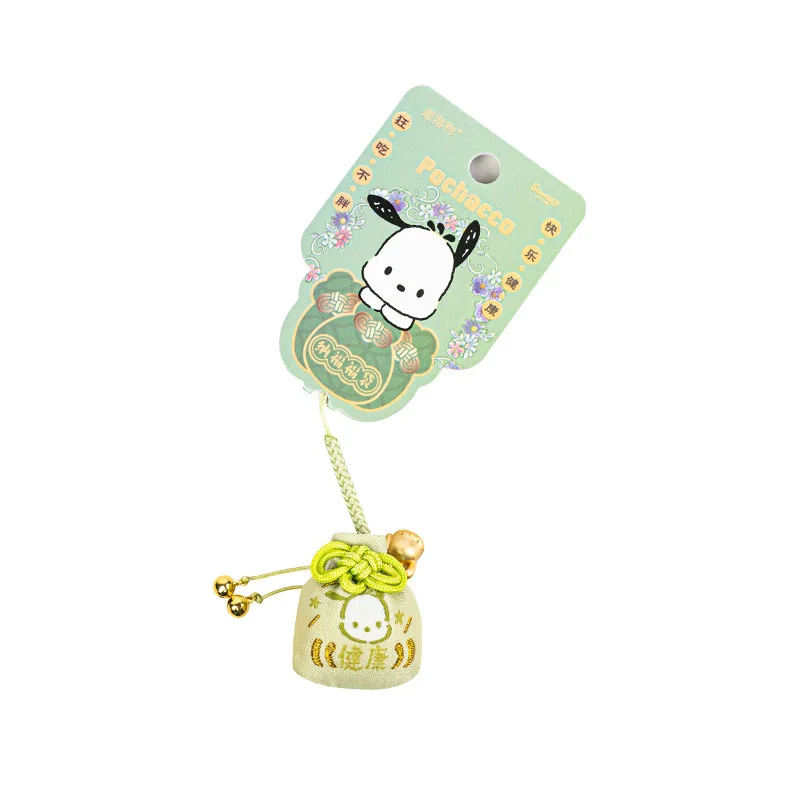 Sanrio Hello Kitty брелок кулон Kuromi Cinnamoroll благословение вышивка удача защитная сумка для девочек друг подарок на день рождения