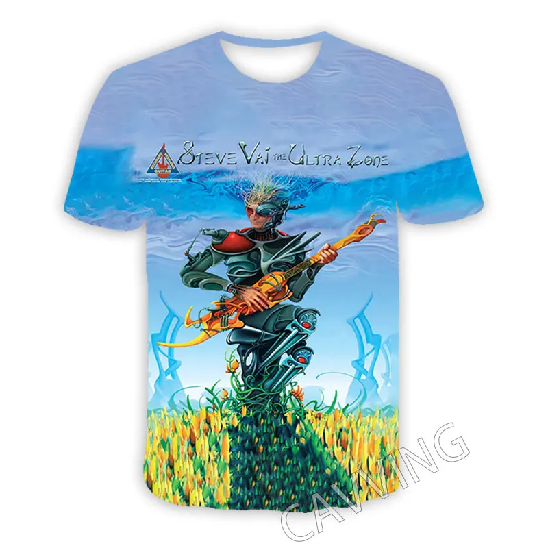 CAVVING 3D Printed Steve Vai Casual T-shirts Hip Hop T Shirts Harajuku Styles Tops Clothing for Men/women