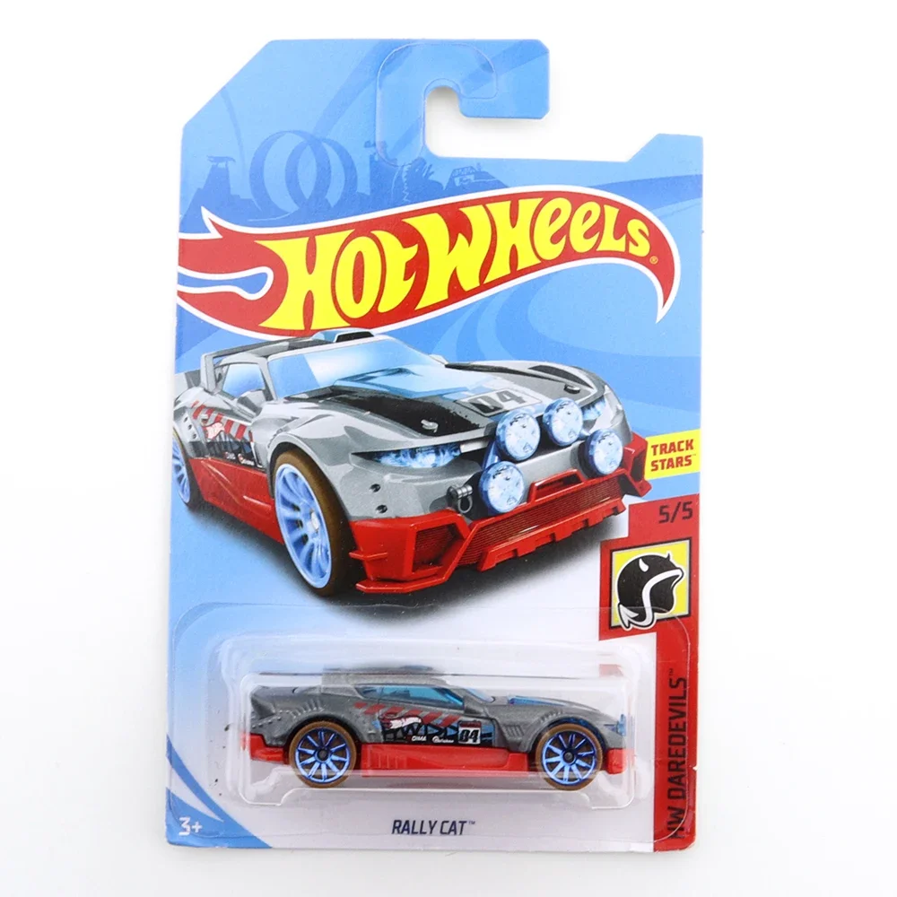 2018 5/5 RALLY CAT Original Hot Wheels Mini Alloy Coupe 1/64 Metal Diecast Model Car Kids Toys Gift