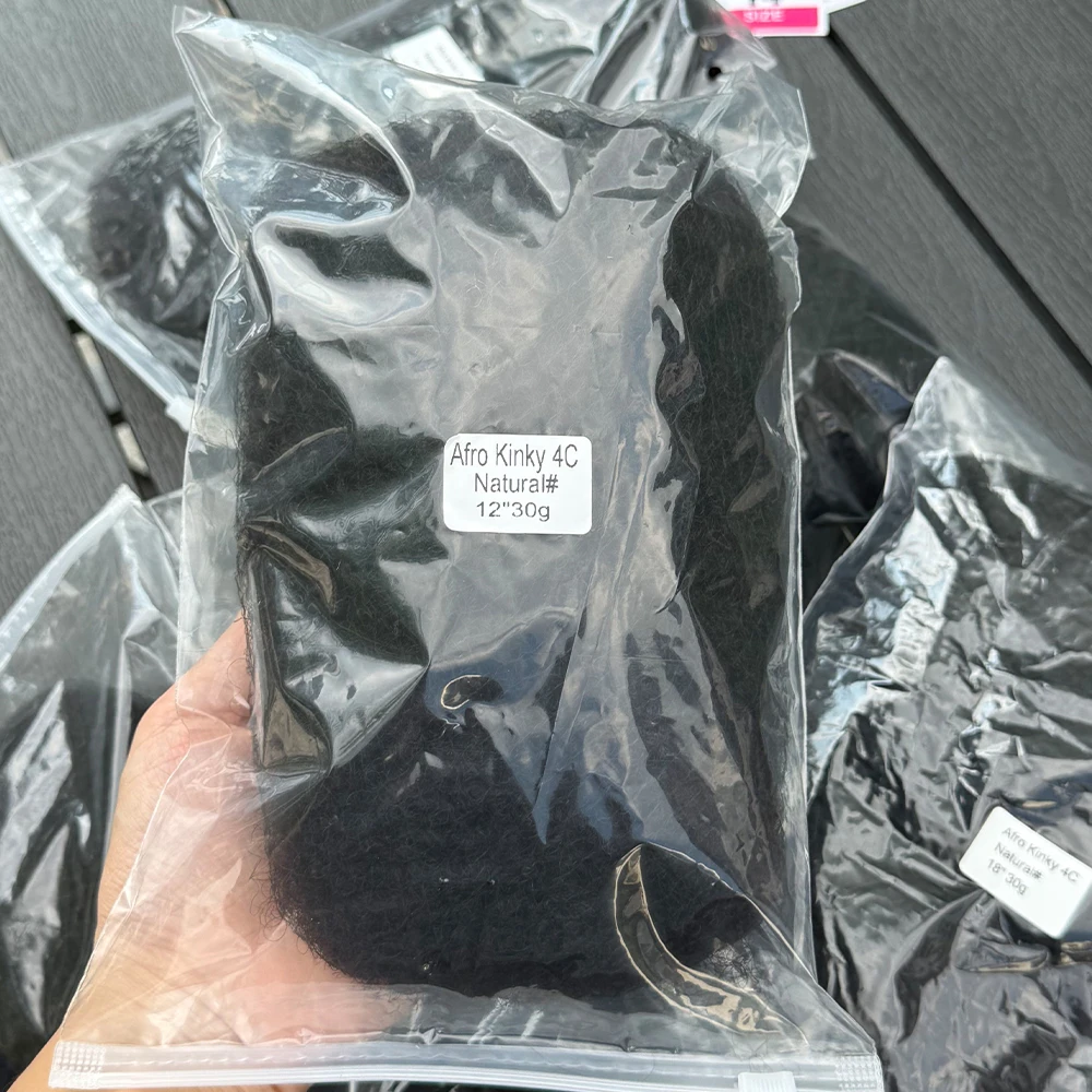 شعر بشري أفرو غريب 30 جرام/الحزمة Qvr غريب السائبة تجديل الشعر البشري 100% شعر بشري أفرو غريب السائبة لالتواء الصغير #5