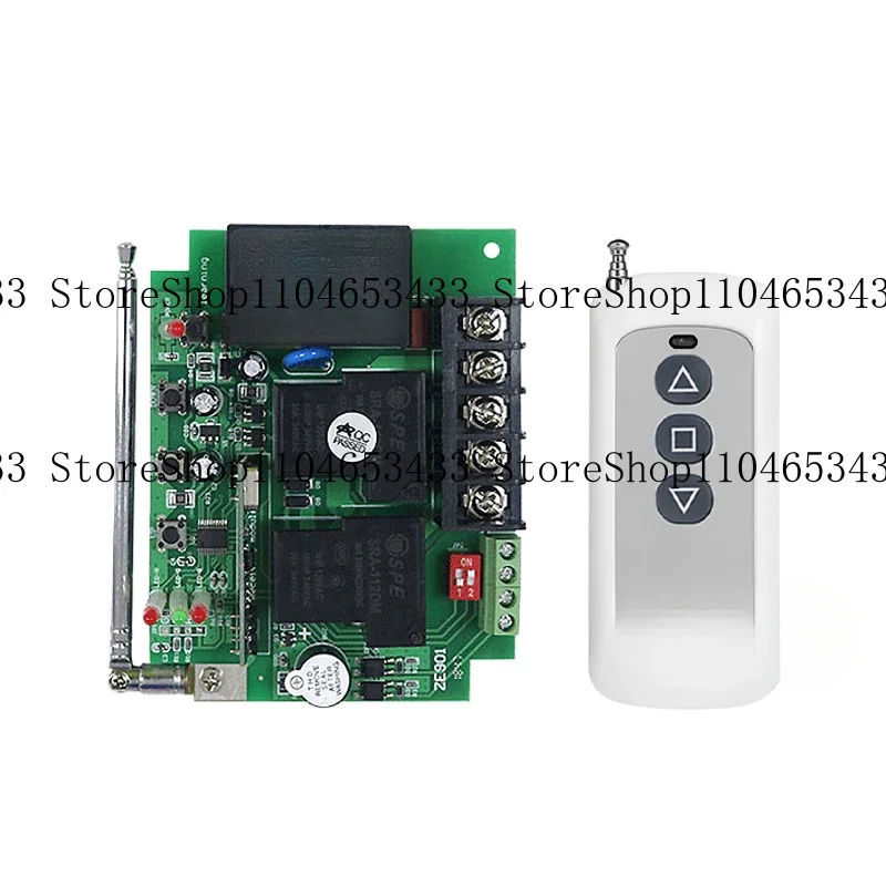 433MHz AC100-380V Two-channel Motor Forward and Reverse Remote Control Switch for Pump Motor Control
