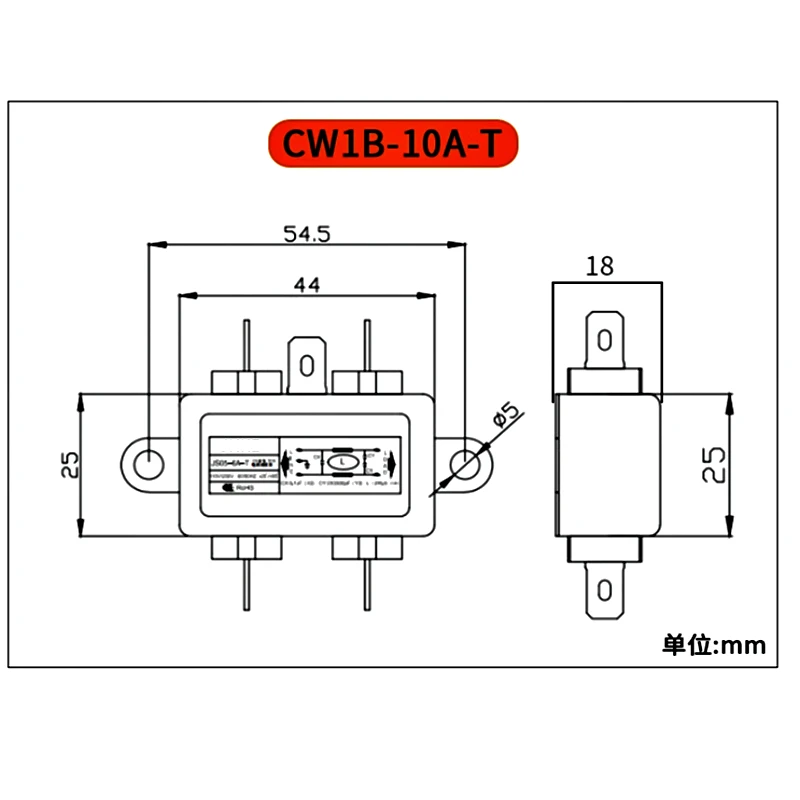 Filtro de potencia monofásico de 220V para coche, filtro EMI antiinterferencias, purificador de potencia de audio, amplificador de potencia CW1D, CW2C-10A