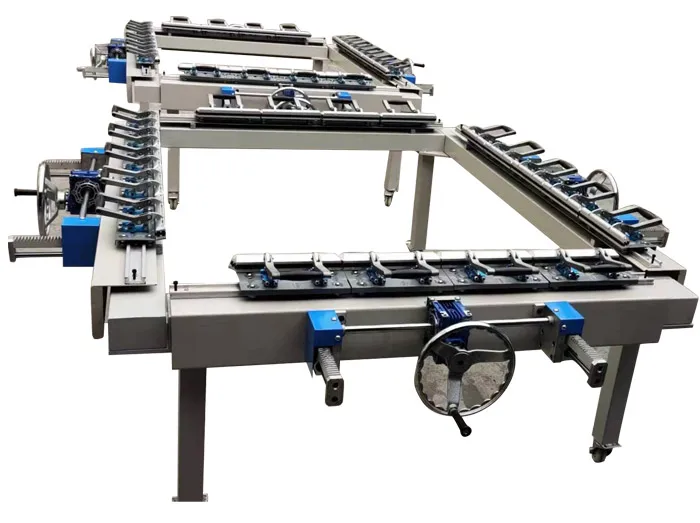 Double Clamp Mechanical Mesh Screen Stretching Machine for Silk Mesh Frame Tightening
