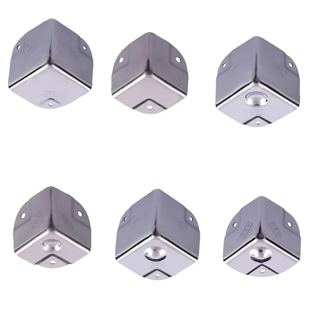 4pcs Stainless Steel Corner Protector Angel Shape Retro Design Desk Table Box Edge Guard For Jewelry Case Worktops Aluminum
