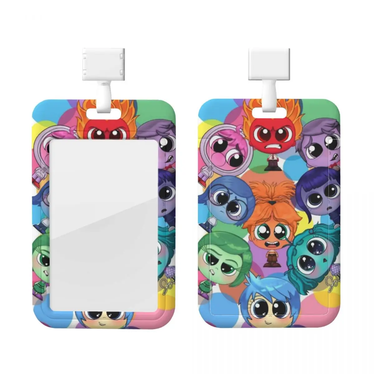 

Custom Inside Out Cartoon Lanyard ID Protector Badge Card Unisex Student Campus Lanyard Cards Holder Credentials Accessories