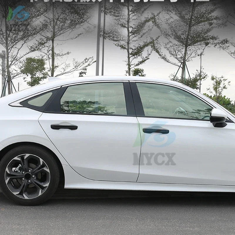 For Honda Integra 2021 2022+ Carbon Fiber Car Door Handle Cover Accessories Gloss Black Carbon Fiber Car Door Handle