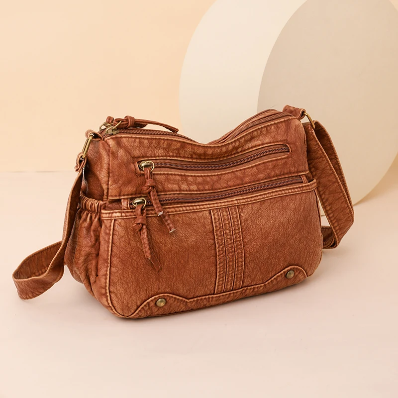 High Quality Ladies Tote Bag Soft Leather Women's Shoulder Crossbody Bag 2023 New Simple Multi Compartment Women's Bag Handbags