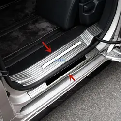 Car Style Door Sill Trim Cover Threshold Panel Frame Protector Decoration For Toyota Sienna 2021 + Accessories Exterior Sticker