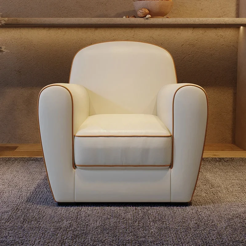 

Modern minimalist leisure chair home Italian light luxury single sofa chair