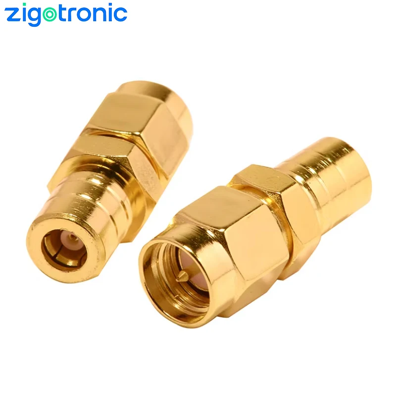 Zigotronic SMA Male to SMB RF Adapter Low Loss 50 Ohm SMB Coaxial Connector for Car Aerial Radio Antenna