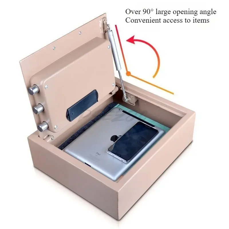 Small Household Safe Flip Up and Open Can Be Placed in Wardrobe Drawers Car Trunk Password Safe