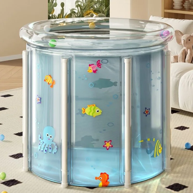 

Детская ванна, надувной прозрачный пластиковый детский бассейн, прозрачный надувной детский бассейн, подходит для домашнего использования