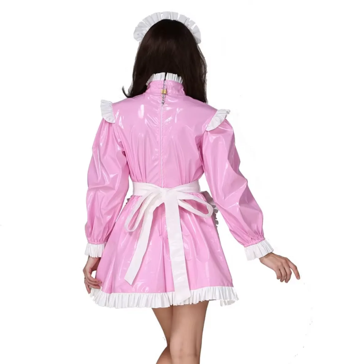 Girl Heart Shaped Lockable Dress Role Playing Costume Sissy Adult Little Girl Halloween and Crossdresser Party Daily Unisex Dres