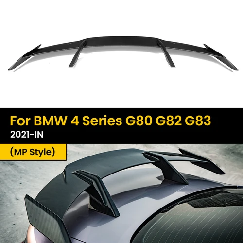 リアルドライカーボンファイバー自動車リアトランクスポイラーウイングテール BMW 4 シリーズ G80 G82 G83 2021-IN MP スタイル