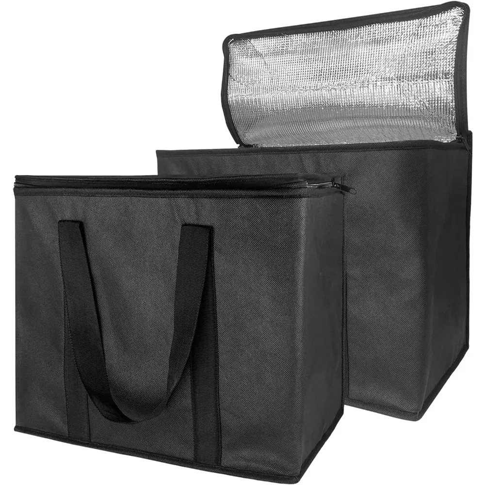 2 Stück Picknick-Kühltasche, faltbar, faltbar, Kühltasche, 35 l, Thermotasche, isolierte Lunchtasche, Kühlbox für Picknick im Freien, Camping