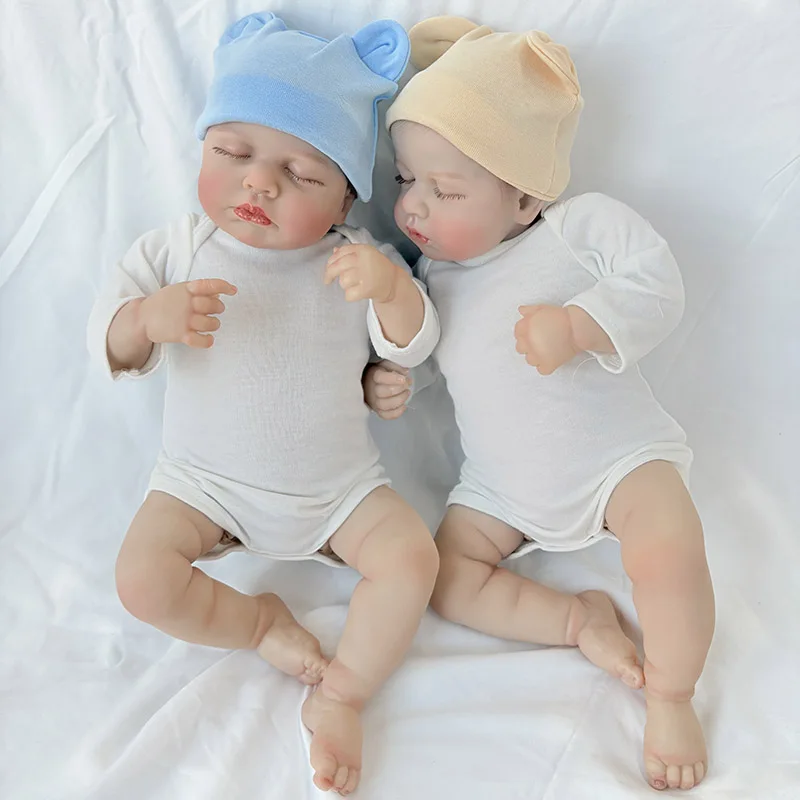 48CM LouLou Reborn Baby Doll Soft Touch Hand Made Art Dolls Newborn Lifelike Babies with Visible Veins Muñecas Bebe Reborn