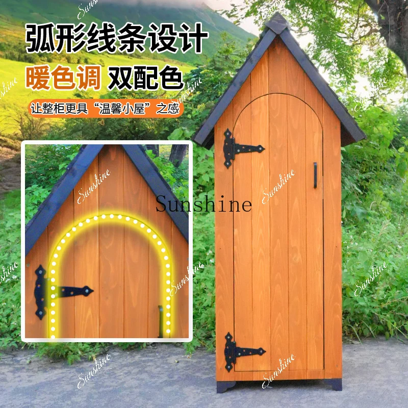 Outdoor rain and sun protection locker tool storage room courtyard garden utility house  FT