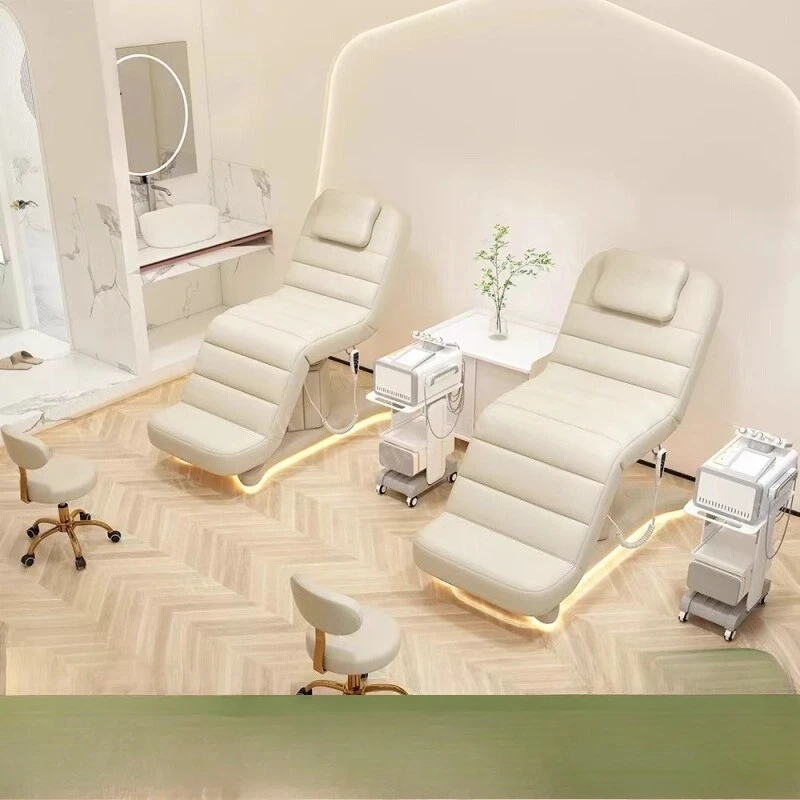 เตียงเสริมความงามไฟฟ้า AA สำหรับร้านเสริมสวย สปา นวด และดูแลผิวหน้าอเนกประสงค์ ปรับระดับได้