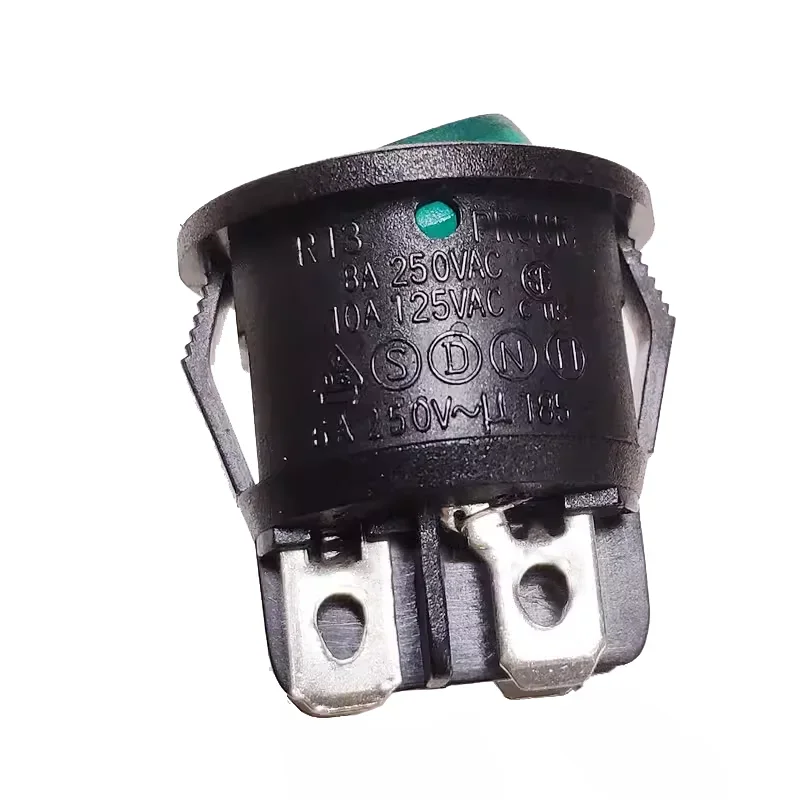 Originele R131-22C Vier-Pins 2-Traps Dual Channel Met Rode En Groene Ac Voeding Rond 23Mm Schip Type Switch 8a 250V