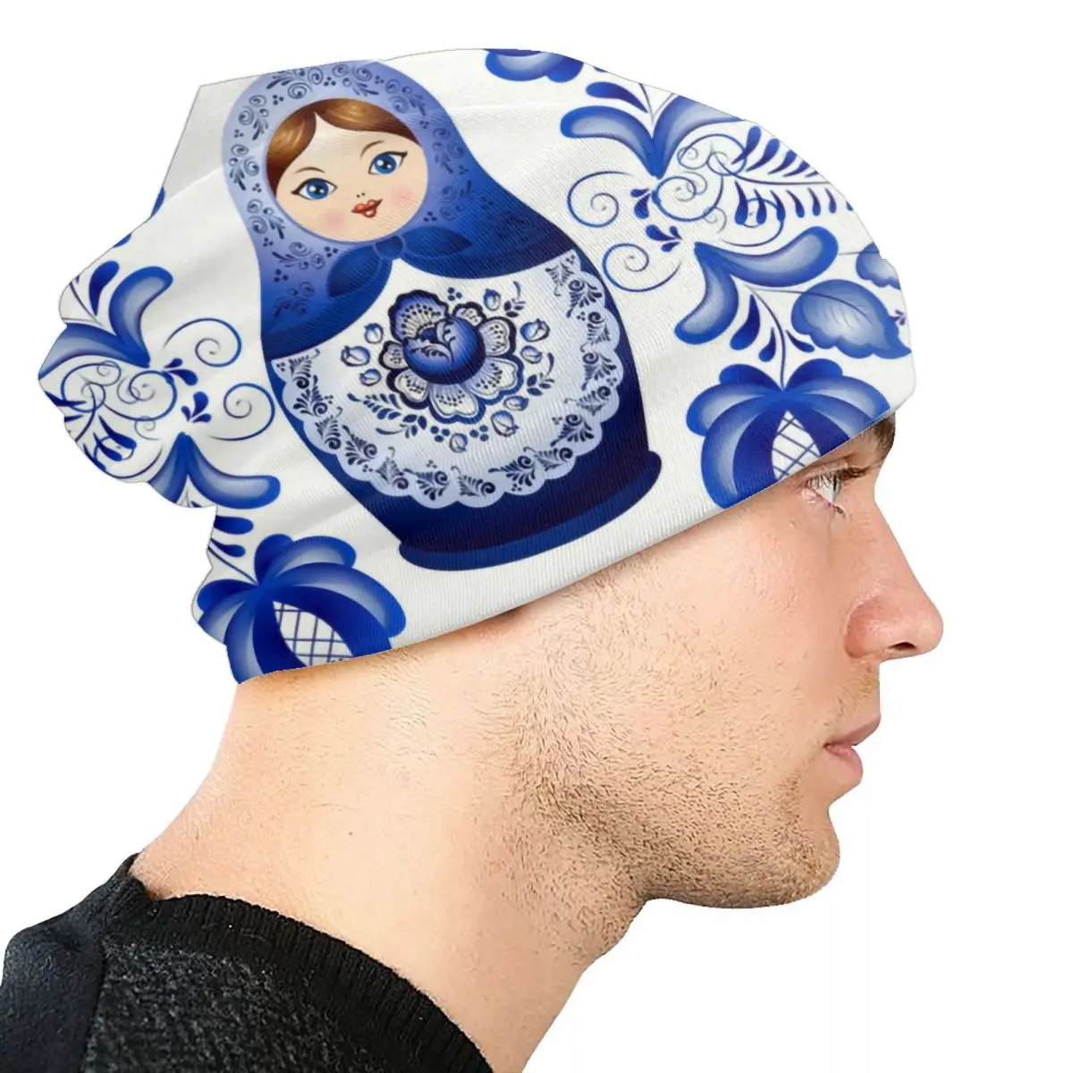 Matryoshka Doll Russia Skullies Beanies Caps Hip Hop Winter Warm Men Women Knit Hat Adult Unisex Russian Folk Art Bonnet Hats