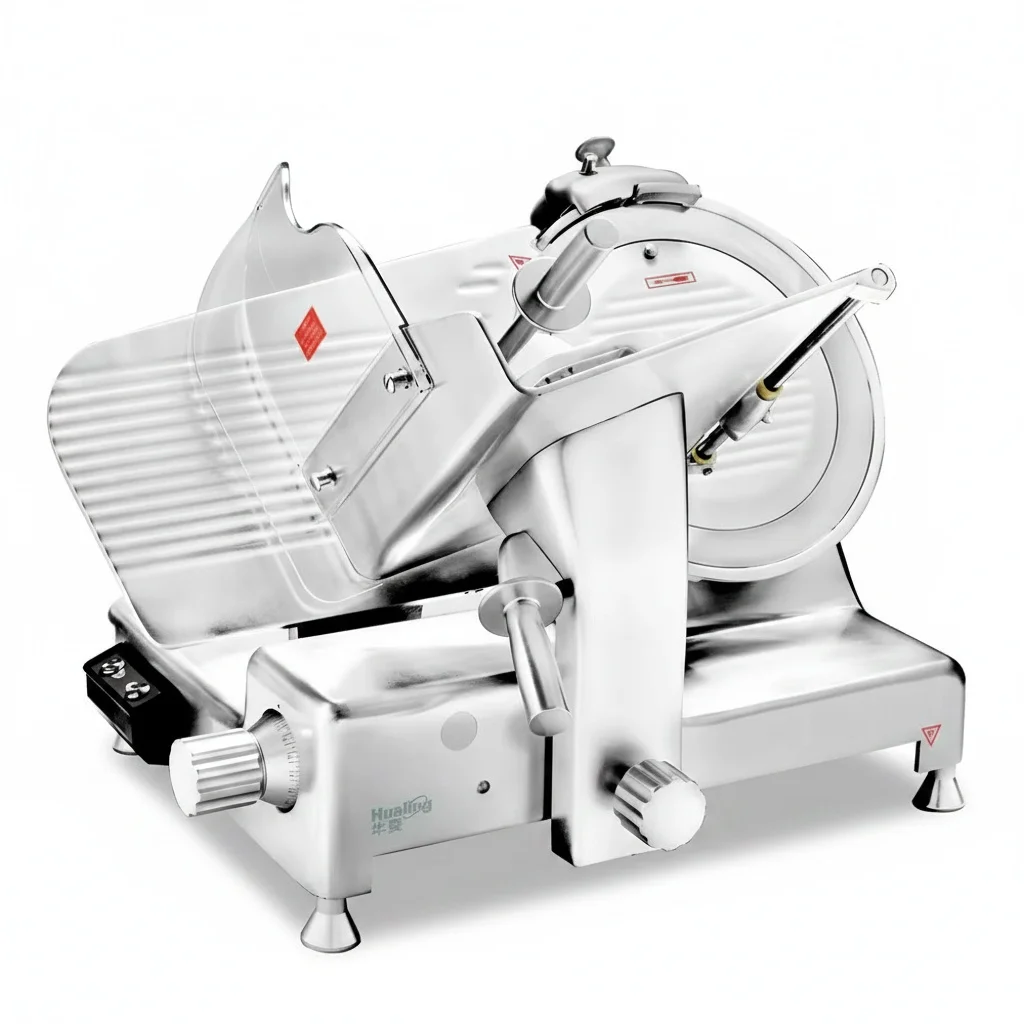 

Hualing Semi-automatic HBS-350L 14 Inch Electric Meat Slicer Cutting Machine For Commercial And Home Use All Metal Fuselage