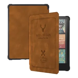 For Kindle Paperwhite 12th Gen 2024 eReader 7Inch Smart PU Leather Shockproof Case For Kindle Colorsoft 7