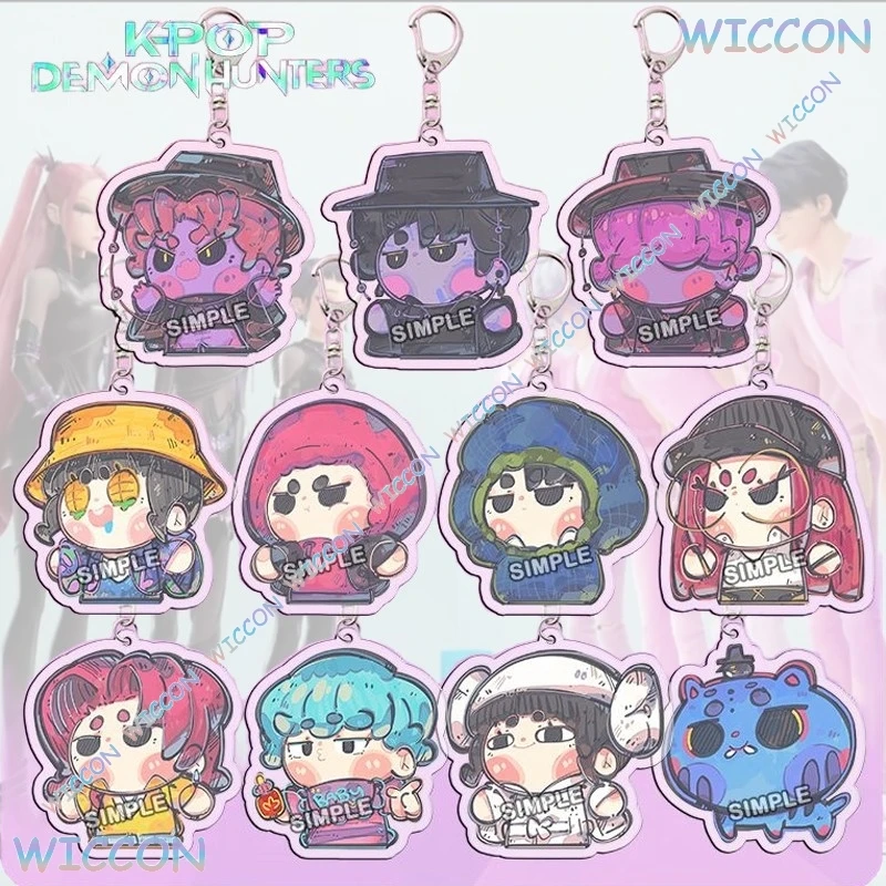 

KPop Demon Game Hunters Rumi Mair Zoey Jinu Baby Косплей Акриловый брелок для ключей Аксессуары Сумка Подвеска Брелок Ювелирные изделия Подарок