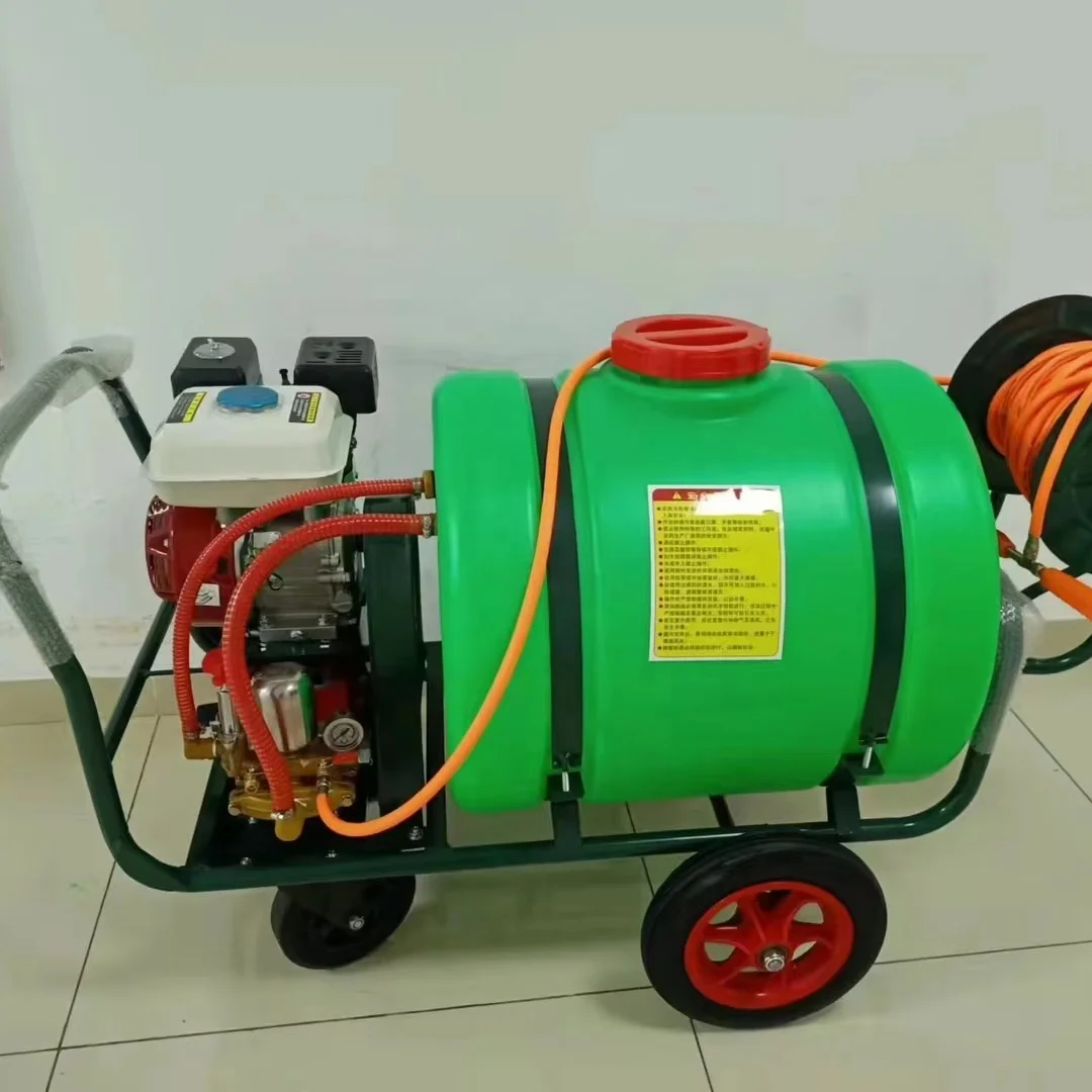 machinery equipment agricultural spray pump sprayers 200L petrol cart type high-pressure power 4 wheel sprayer machine