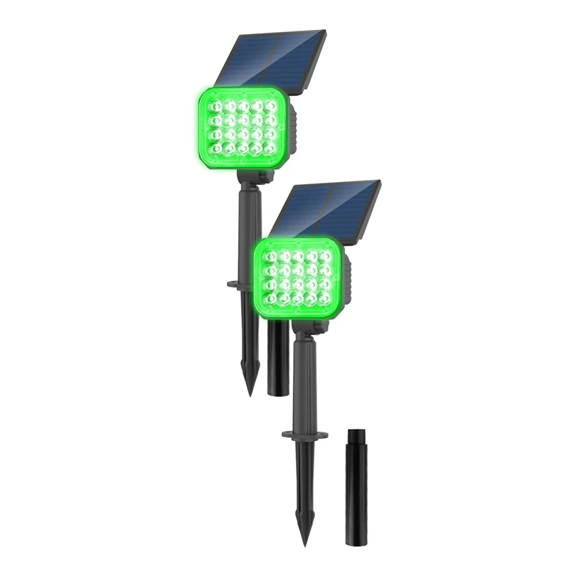 

Solar LED Light Super Bright Green Lawn Light For Garden Adjustable Brightness Solar Spotlight IP65 Waterproof