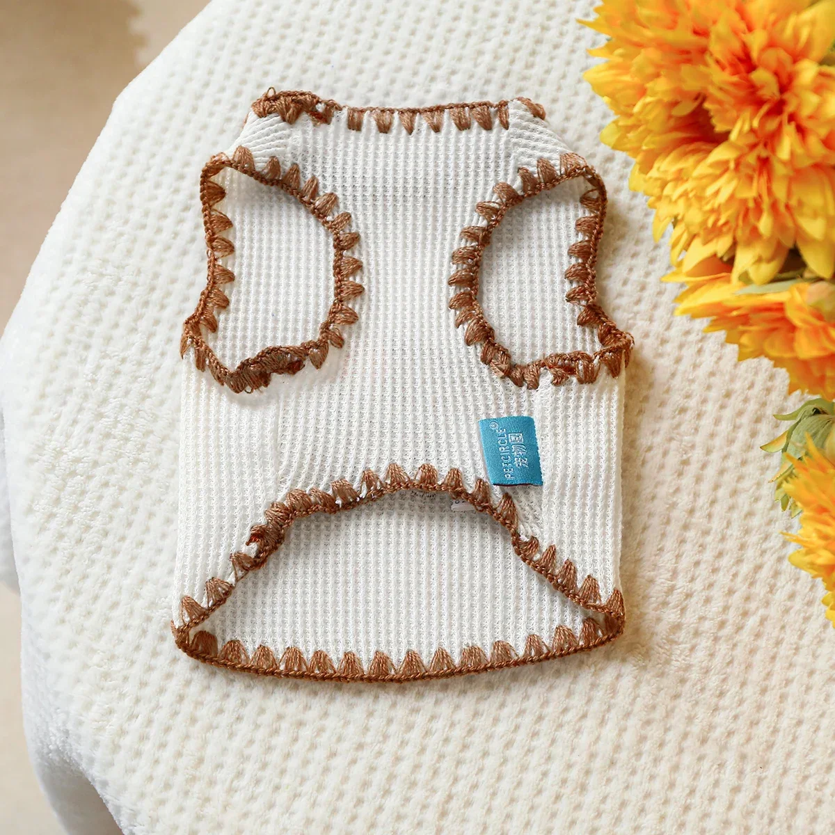 Chaleco de oso helado, ropa para mascotas, perro, gato, antipérdida de cabello, Jersey sin mangas calado de punto de verano