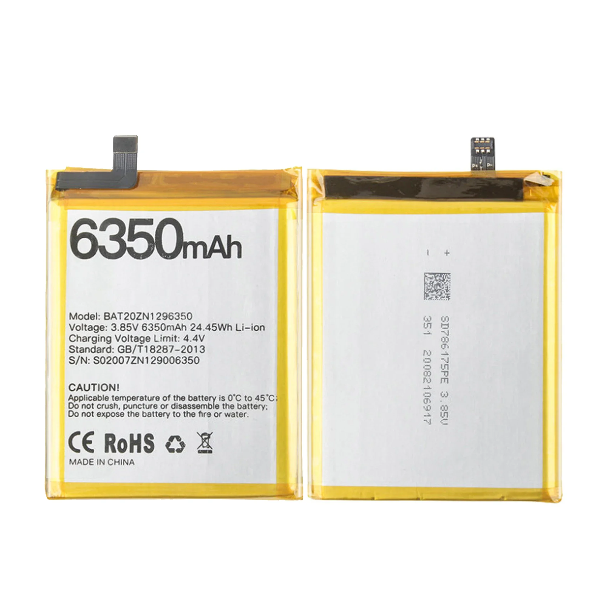 Helio Octa Core robusto bateria do telefone celular, baterias de lítio, 6350mAh, 6,22 '', S96 Pro, S96GT, 100% original