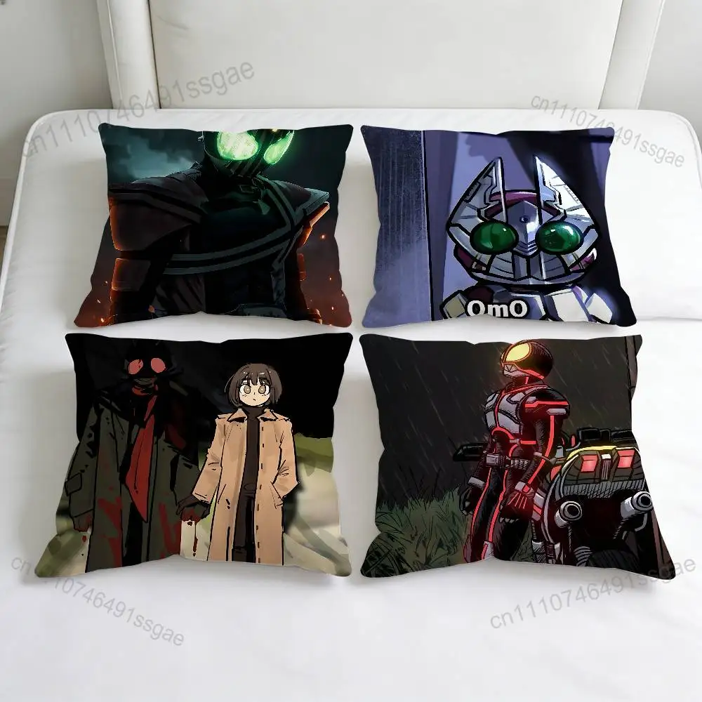

M-Masked Kamen Rider Square Pillow Cover Decorative Throw Pillow Case for Sofa Couch Bed Home Car Living Room Decoration