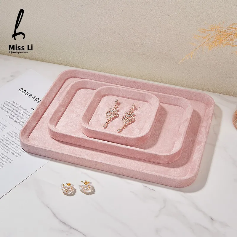 

Поднос для демонстрации ювелирных изделий Miss Li, бархатный, ожерелье, кольцо, серьги, браслет, лоток для хранения, винтажный китайский Sle, небукный Enaving